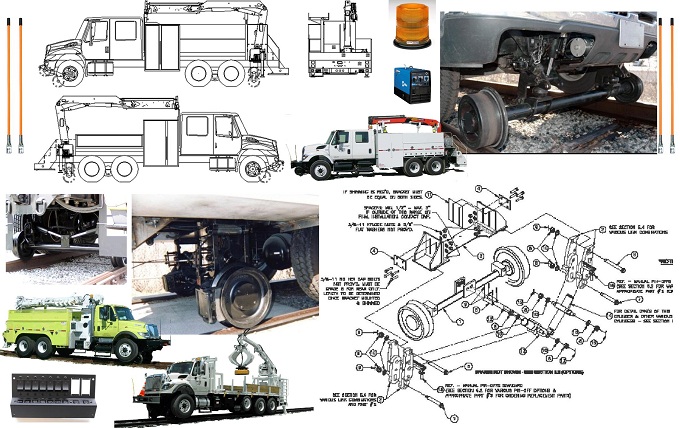 Railroad Truck Parts Hi Rail Gear Parts from DMF HARSCO 